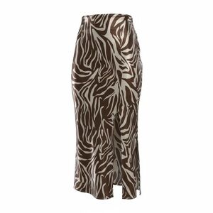 CALLIGRAPHIE Zebra Satin Skirt – XL